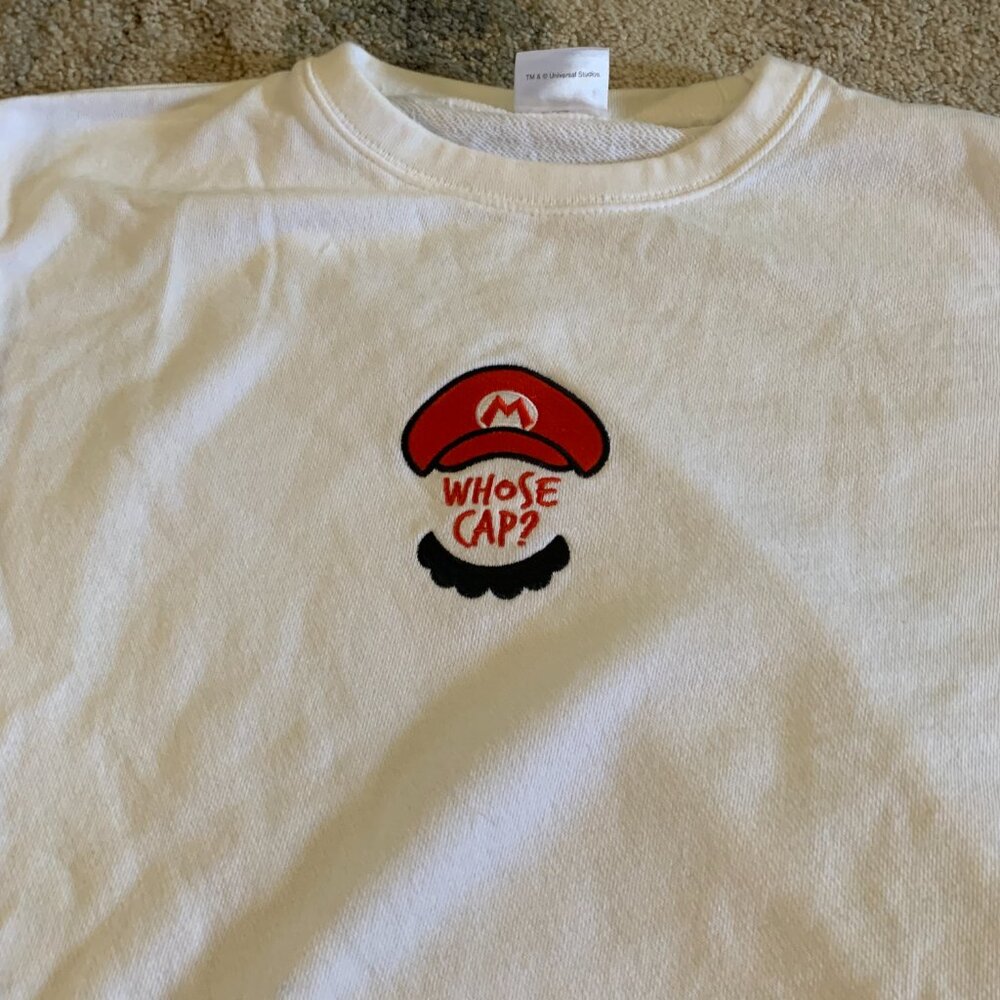 Universal Studios Japan Mario Whose Cap Sweatshirt - image 2